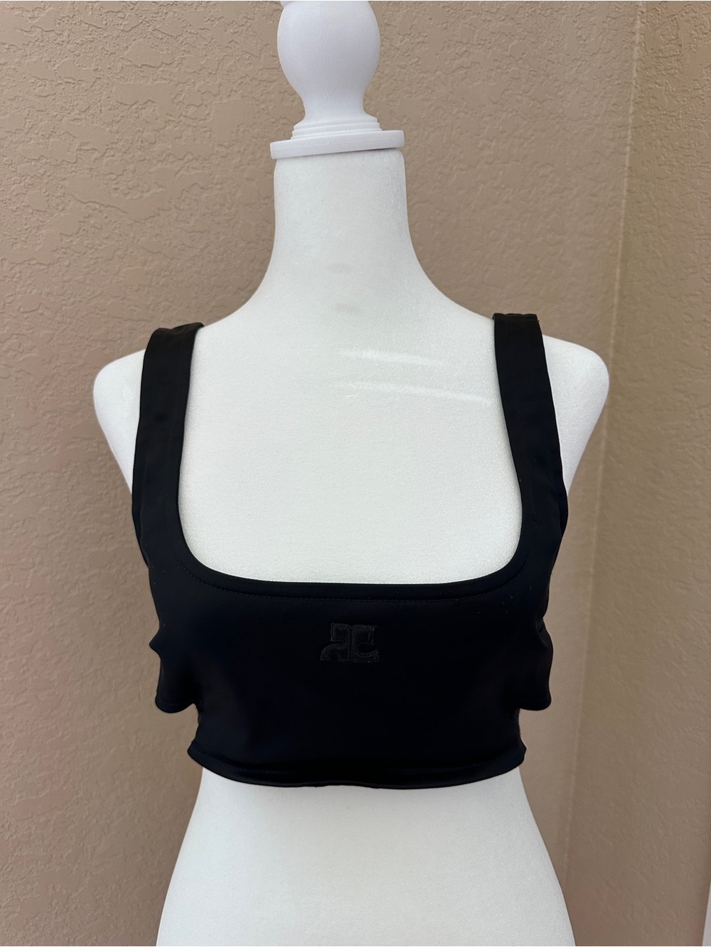 Black Square-Neck Camisole Top - Courrèges.